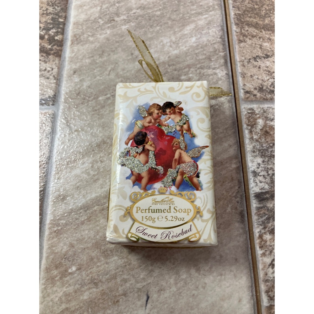 Camille & Mae Sweet Rosebud Perfumed Soap 150g Cherub Angel Glitter Wrap 7012